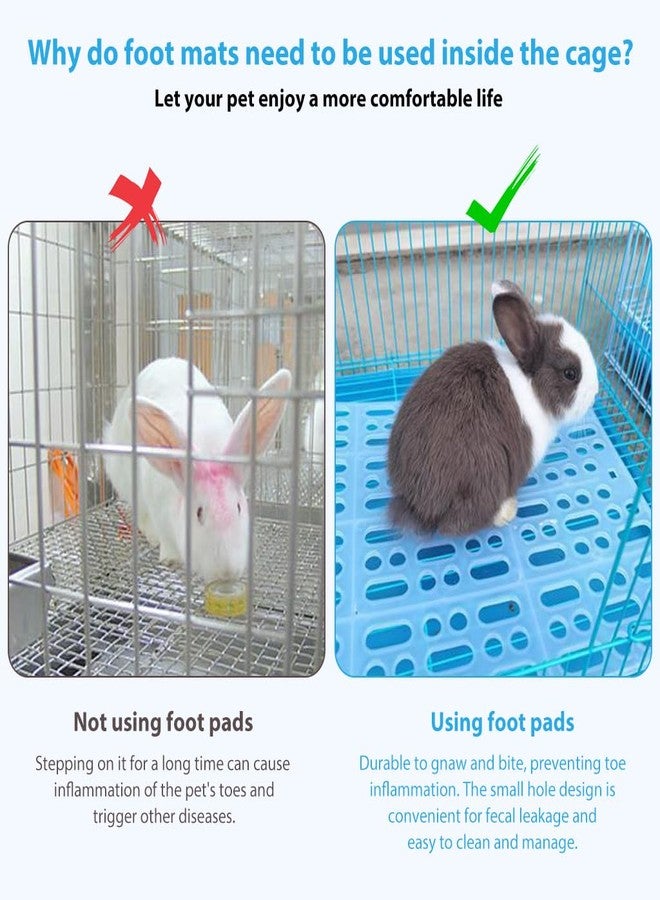 Qpets® 2Pcs Rabbit Cage Mat Hollow Mat For Rabbit Cage 9.8 By 13.5 Inches,Small Pet Plastic With 8Pcs Fixed Clip,Dry For Guinea Pig Hamster - Image 5